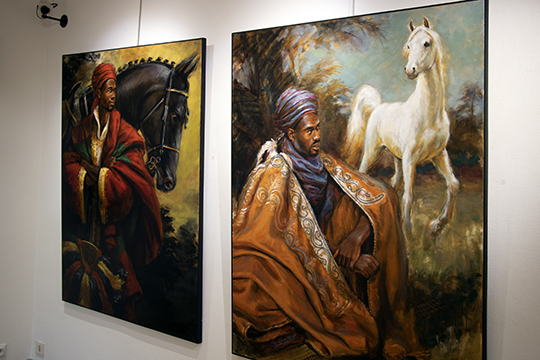 Upstairs gallery room - horsemen